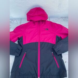 The North Face Fuchsia and Charcoal Hooded Jacket